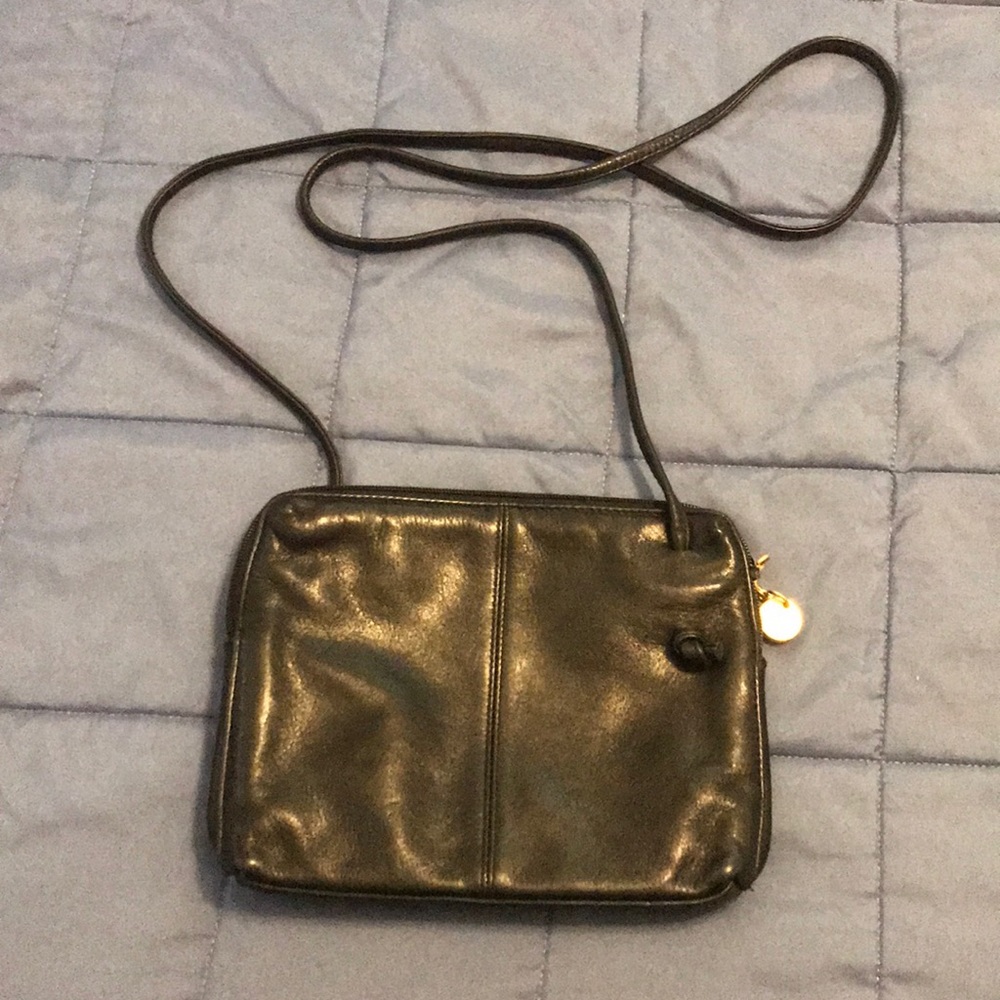 Tannery West vintage black leather crossbody